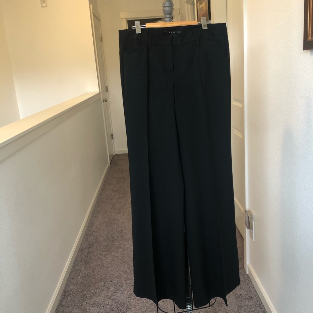 Theory suit wide leg trousers.